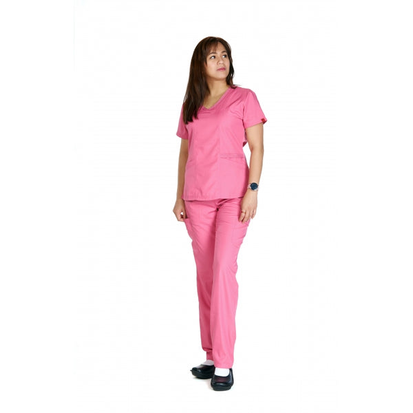 F19104 - V-NECK WITH WEBBING INSERT SCRUB SET