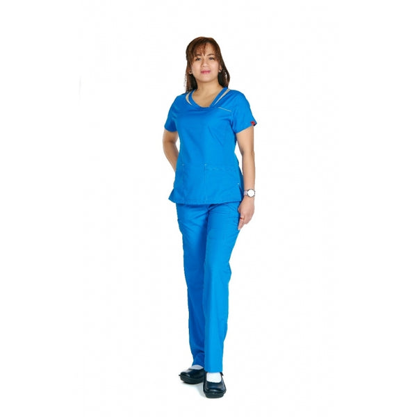 F19102 - ASYMMETRICAL NECK SCRUB SET