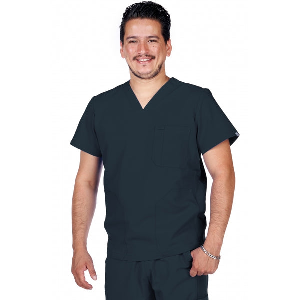 10109 - MEN'S V-NECK WITH UTILITY POCKET LOOP STRETCH SCRUB TOP