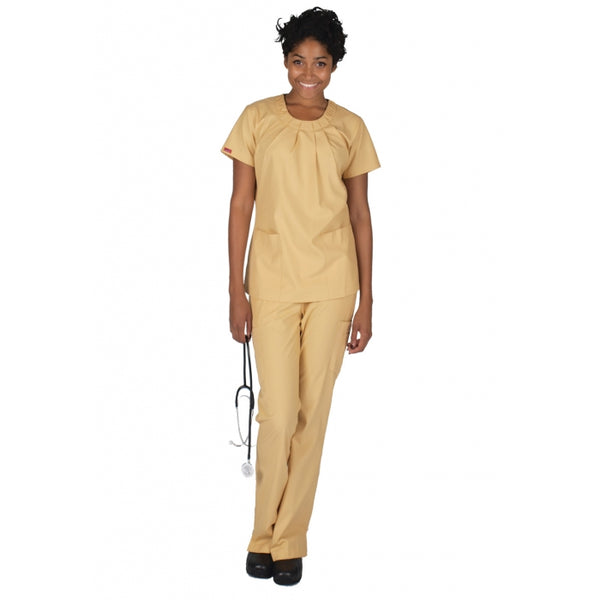 1234 - PLEATED V-NECK SCRUB SET