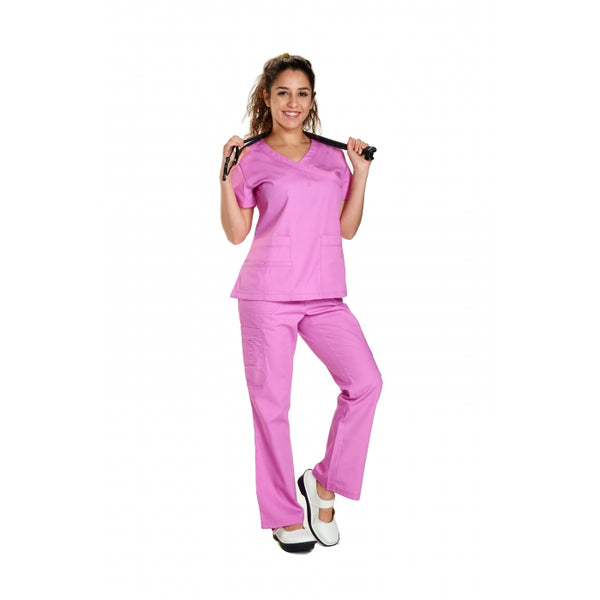 1604 - MOCK WRAP TOP SCRUB SET