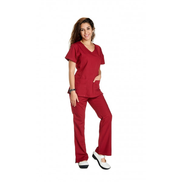 16643 - CLASSIC MOCK WRAP TOP SCRUB SET