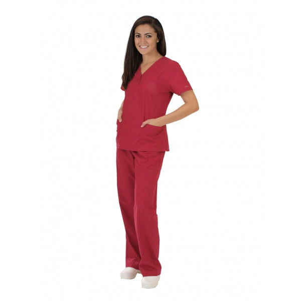 1847 - V-NECK WITH BUTTONS SCRUB SET