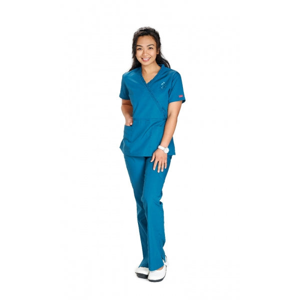 1901 - V-NECK RUFFLE MOCK WRAP TOP SCRUB SET1901 - V-NECK RUFFLE MOCK WRAP TOP SCRUB SET