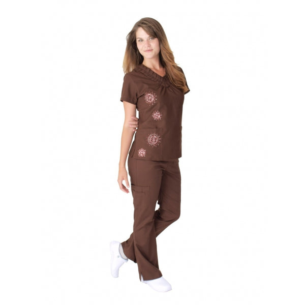1923 - FOLDED RIBBON SUN EMBROIDERY SCRUB SET