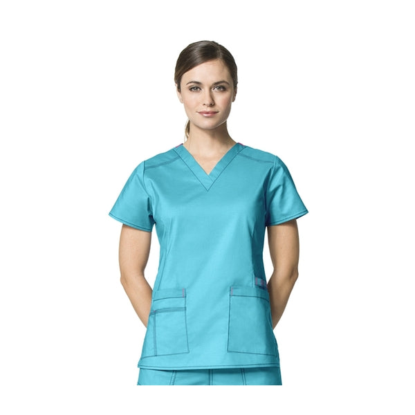 6108 - WONDERFLEX VERITY V-NECK SOLID SCRUB TOP