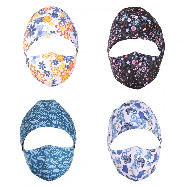 REINA PRINTED SCRUB CAP AND MASK COMBO