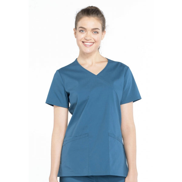 WW655 - CHEROKEE WORKWEAR PROFESSIONALS MOCK WRAP TOP